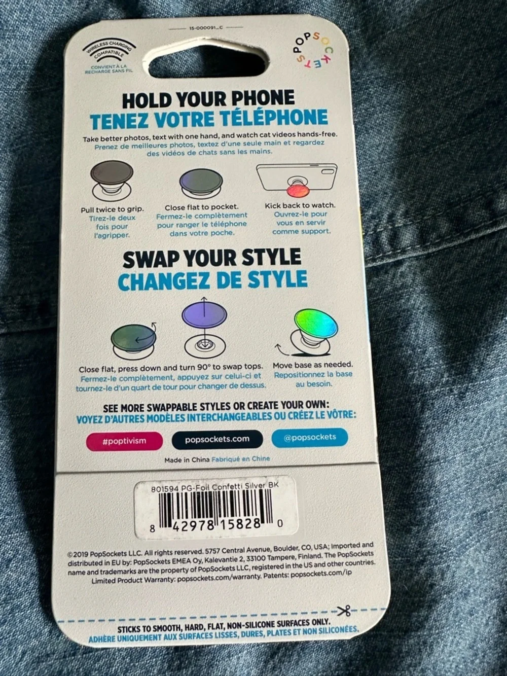 ‼️RARE‼️🎸Popsocket🎸🔥NWT🔥 Phone Holder & Stand w/Swappable Top- LAVENDER FLOW